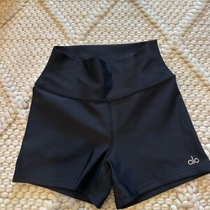 ALO Yoga Black Airlift High-Rise Bike Shorts